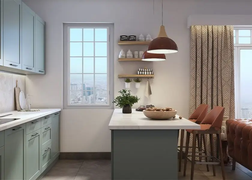 Gunakan Rak Dinding untuk Dapur Kecil tapi Rapi